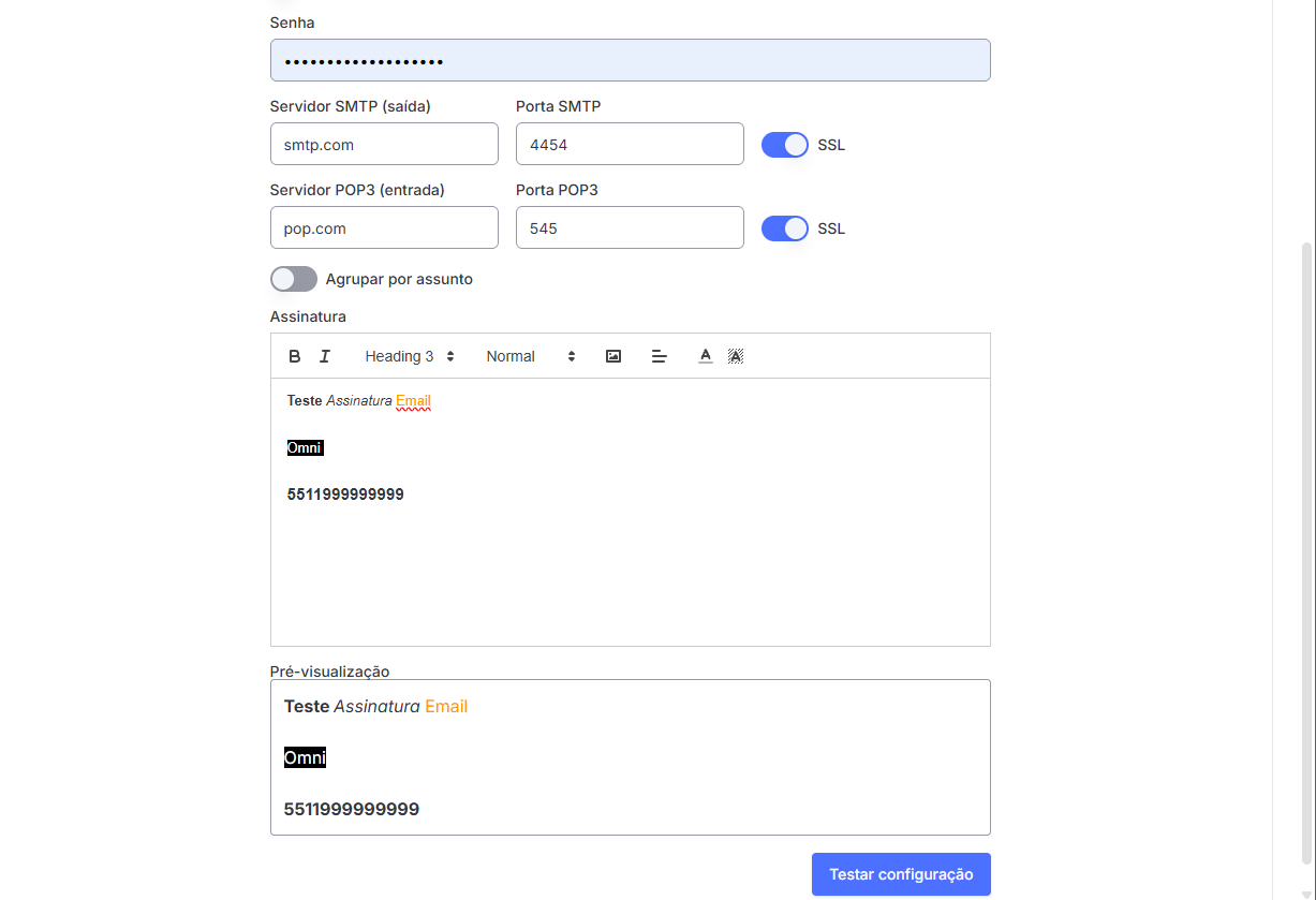 Assinatura de E-mail