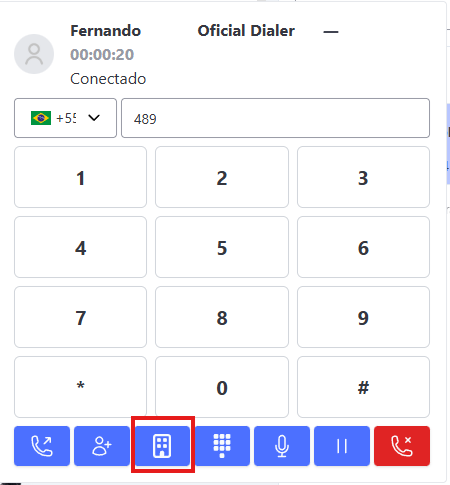 Visualização Botão transferência entre Orgs