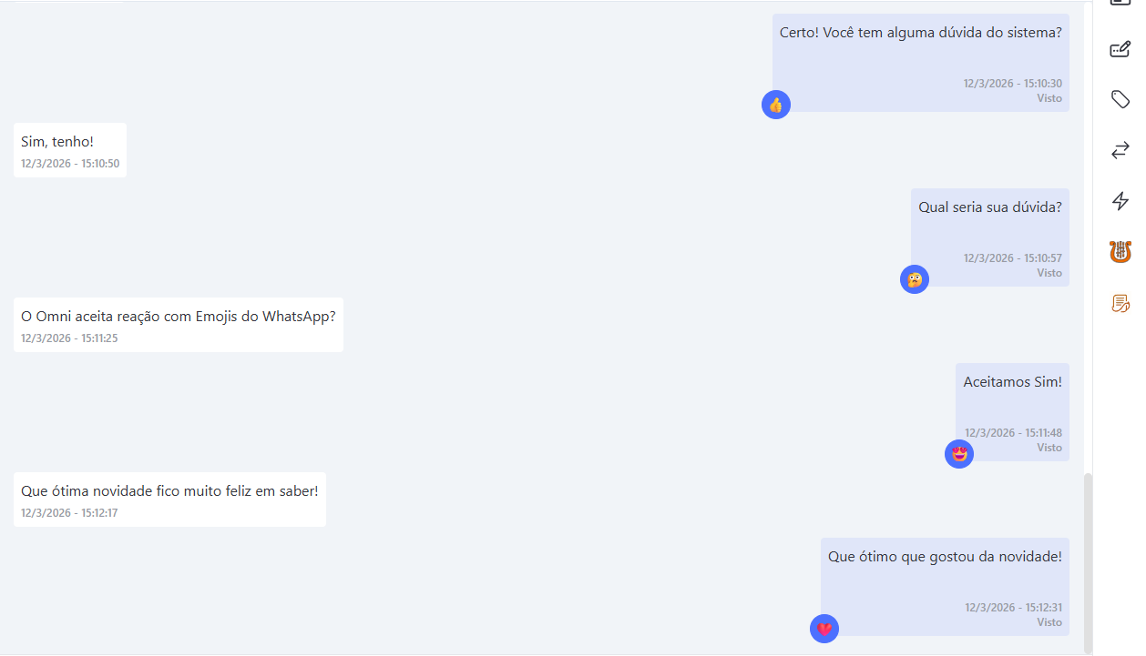:class=sombracaixa Reação Mensagens no WhatsApp