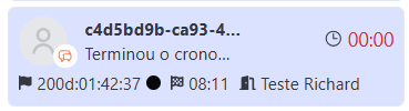 Cronômetro esgotado na Tela de Atendimento